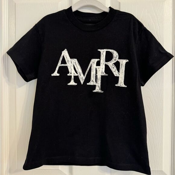 AMIRI STAGGERED SCRIBBLE TEE 6Y - Picture 1 of 4